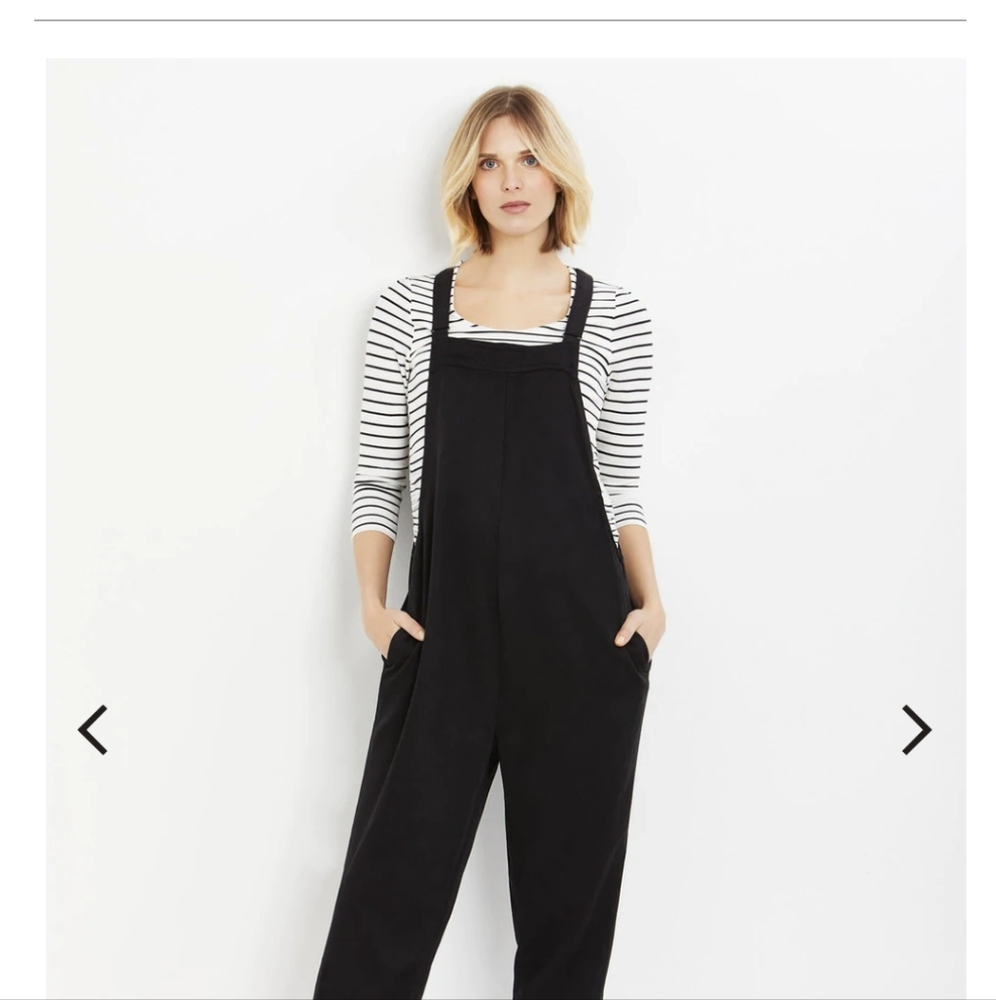 A Pea in the Pod, Lux Essentials Denim, Maternity Black Overalls Size Medium
